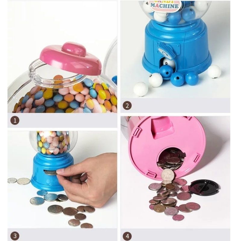 Mini Alcancía en forma de Máquina dispensadora de dulces,LBP