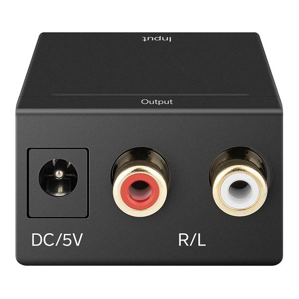 Convertidor de audio digital a analógico (óptico digital - coaxial digital a RCA) / 252-900