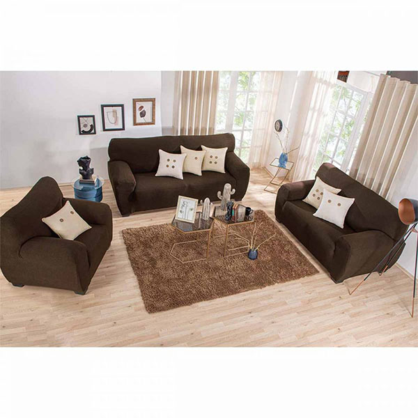 Set De Fundas Elásticas Para Sillon  Brown Repelente Concord