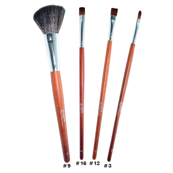Set 4 Brochas Maquillaje Tanys Naturales Y Sintéticas Cbb-2