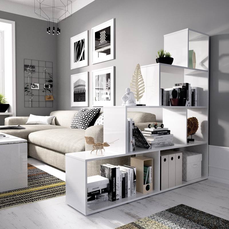 Librero Clue Blanco Brillante - Kessa