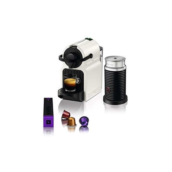 Cafetera Nespresso Inissia  Aeroccino3 19Bar- Blanca