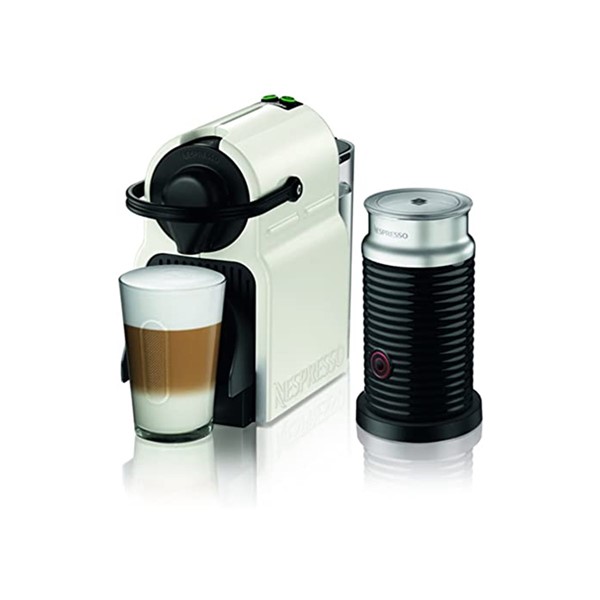Cafetera Nespresso Inissia  Aeroccino3 19Bar- Blanca