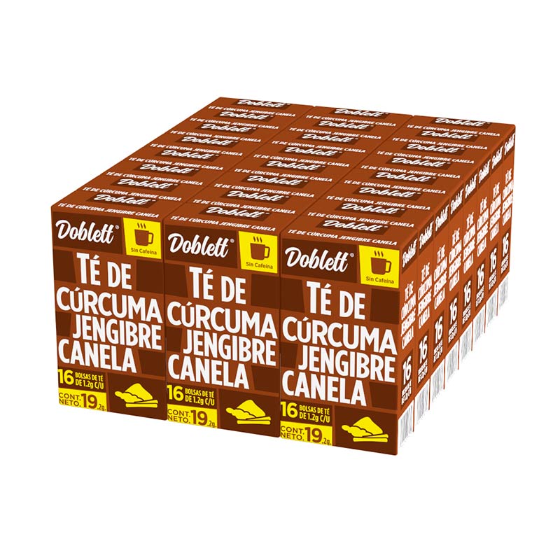 Pack 24 cajas Té Doblett Cúrcuma Jengibre Canela