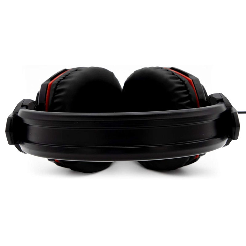 DIADEMA GAMER YEYIAN YH2000 CON MICROFONO TEMPEST LED MULTIPLATAFORMA NEGRO CON ROJO