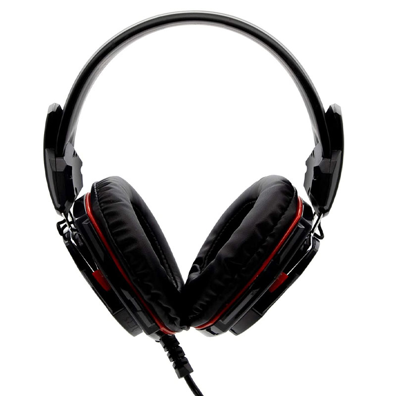 DIADEMA GAMER YEYIAN YH2000 CON MICROFONO TEMPEST LED MULTIPLATAFORMA NEGRO CON ROJO