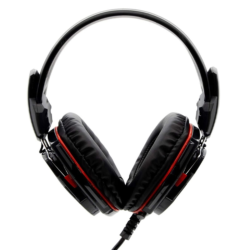 DIADEMA GAMER YEYIAN YH2000 CON MICROFONO TEMPEST LED MULTIPLATAFORMA NEGRO CON ROJO