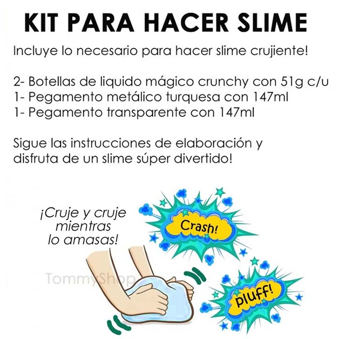Slime Para Hacer Crunchy Crujiente Pegamento kit Completo Elmers