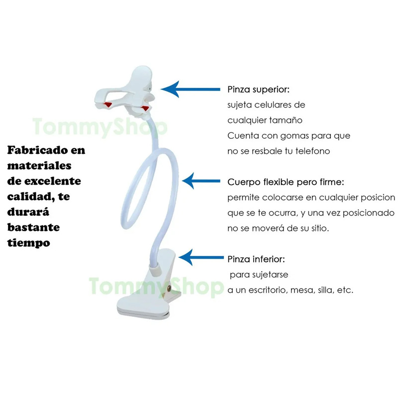 Soporte Universal Flexible De Pinza Para Celular y Smartphone Tipo Tripie 