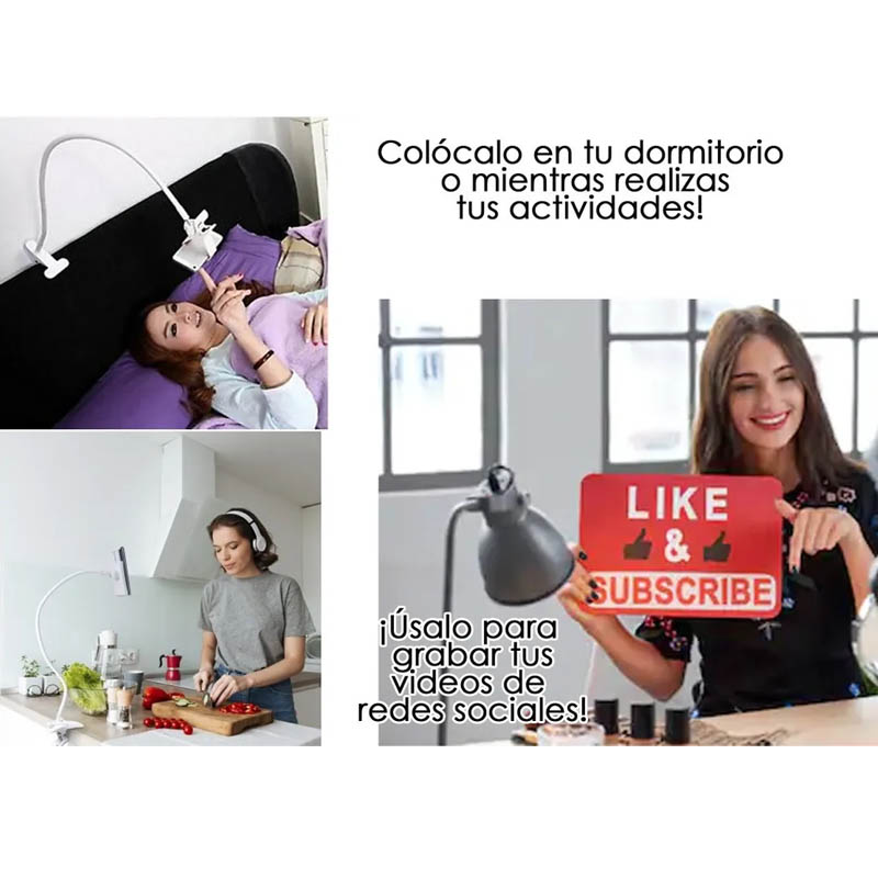 Soporte Universal Flexible De Pinza Para Celular y Smartphone Tipo Tripie 