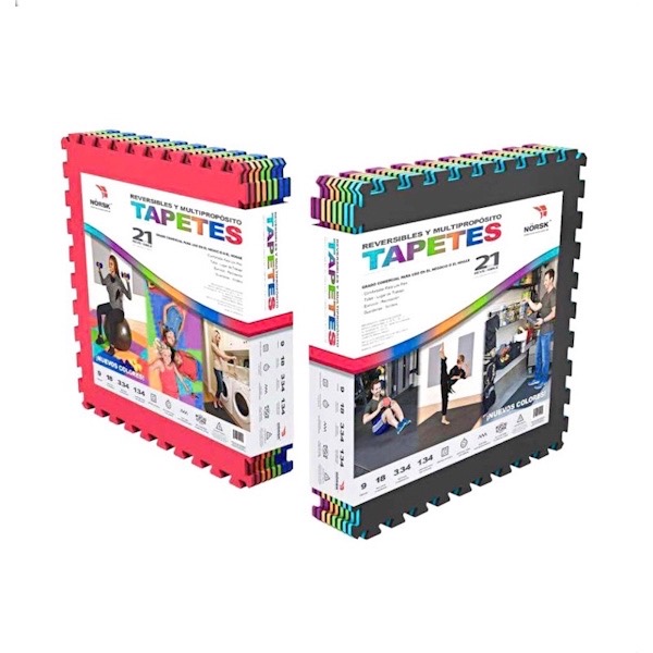 Tapete Piso Antifatiga Nörsk 9 Piezas de 62 cm X 62 cm Armable Gym