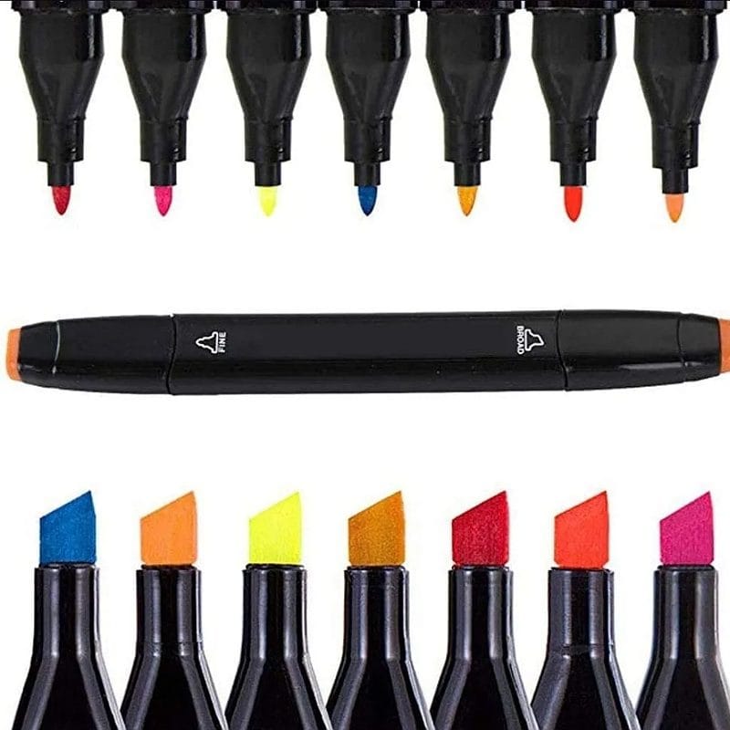 Marcadores Doble Punta De 60 Colores