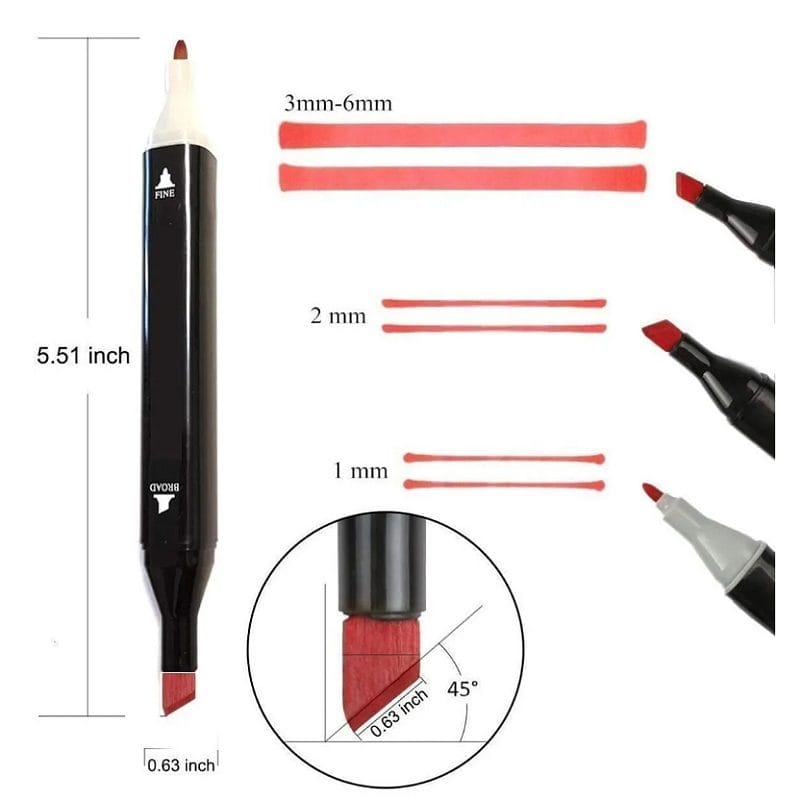 Marcadores Doble Punta De 60 Colores