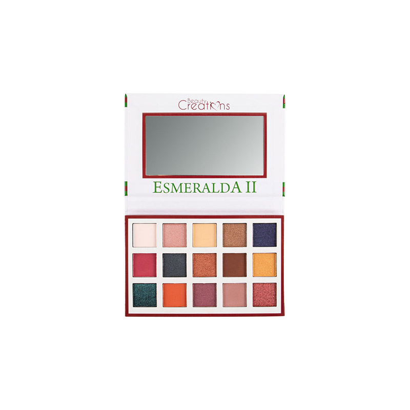 Paleta De Sombras Esmeralda II c/15 colores Beauty Creations