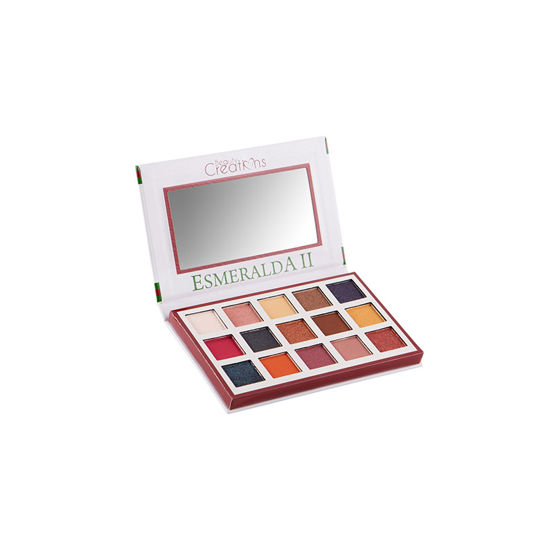 Paleta De Sombras Esmeralda II c/15 colores Beauty Creations