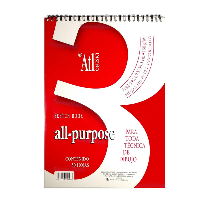Block Para Toda Tecnica de Dibujo y Arte ATL All Purpose No 3