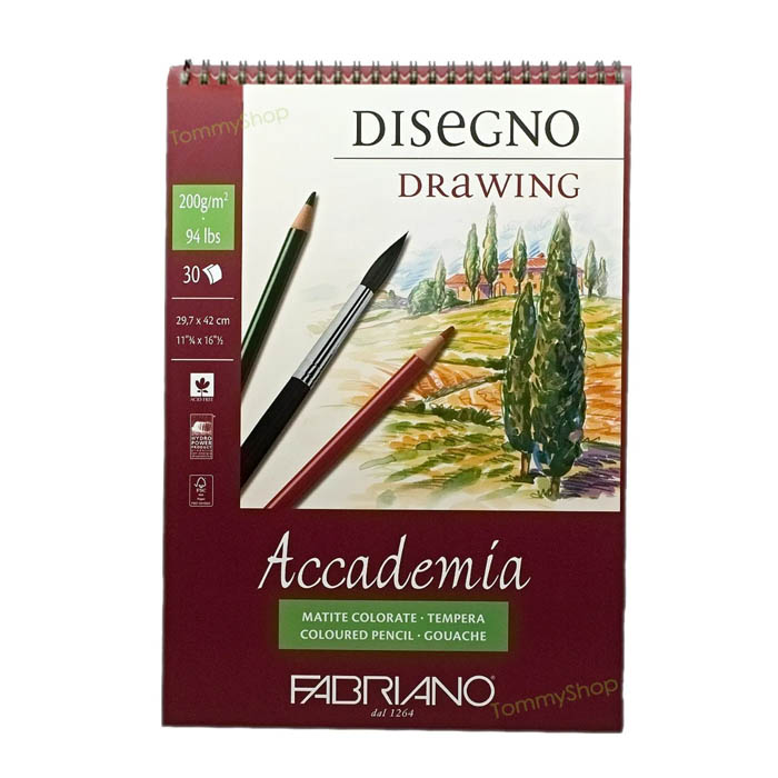 Block Papel Fabriano Para Pintar Acuarela Tempera Gouache Accademia