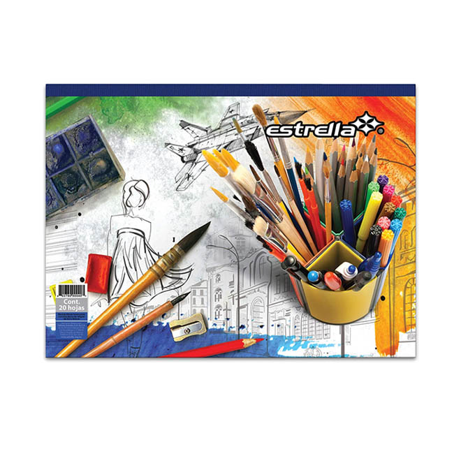 Block Constructivo Marquilla Para Arte y Dibujo Papel Hojas Estrella