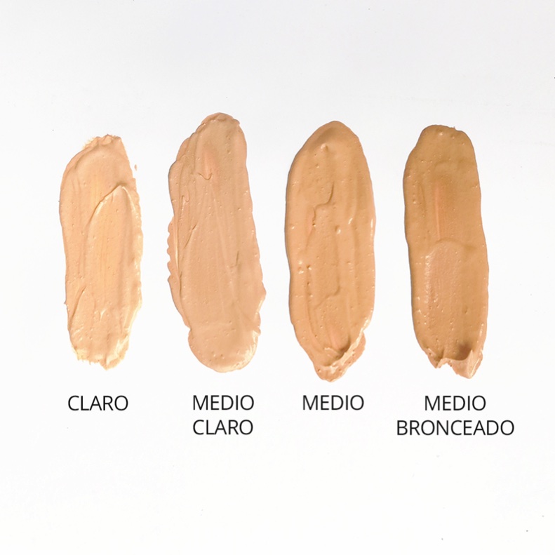 Maquillaje piel grasa - mixta TEIA tono 2 medio - claro