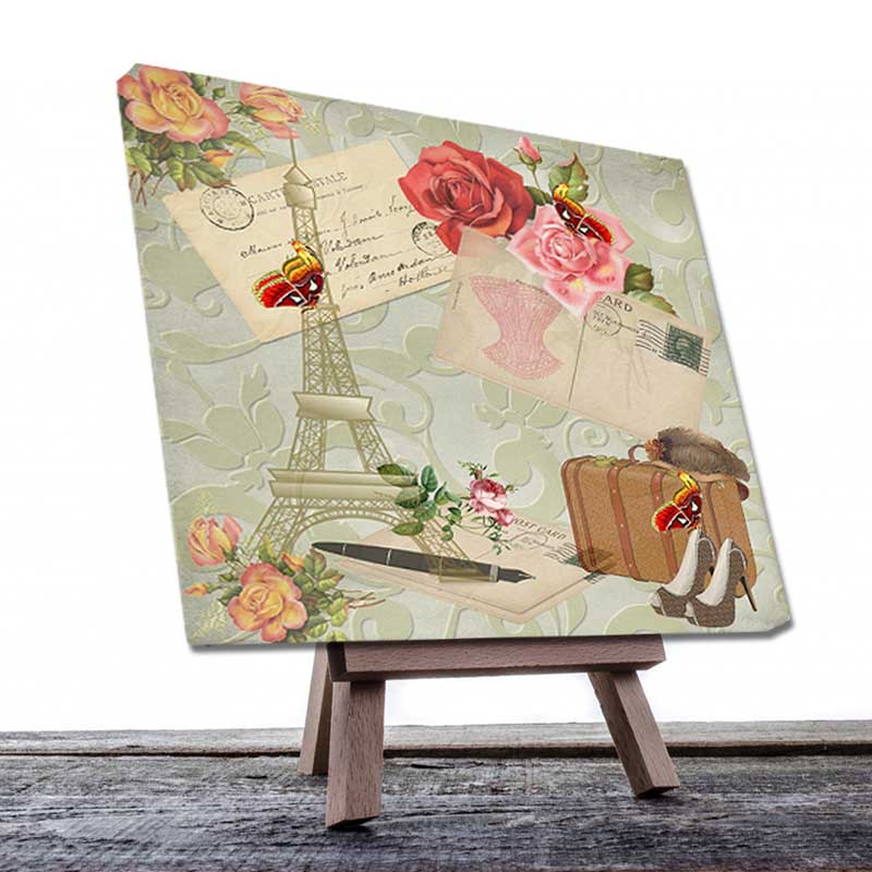 Cuadro Decorativo Canvas Postal Paris