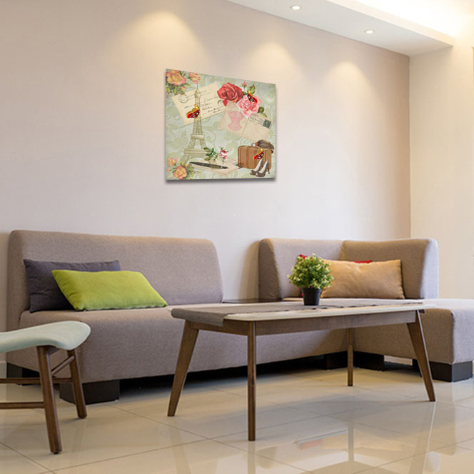 Cuadro Decorativo Canvas Postal Paris