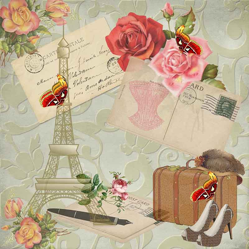 Cuadro Decorativo Canvas Postal Paris