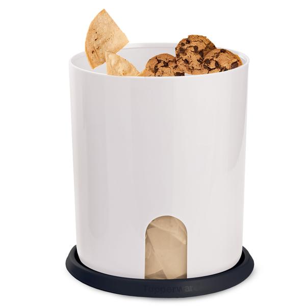 Bote Toque Mágico Ventanita D 4.4L Blanco con Sello Negro de Tupperware