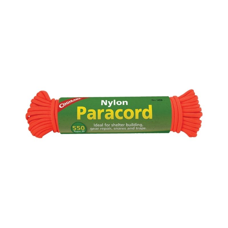 Cuerda paracord de siete hebras de núcleo interno 7mm naranja Coghlan's 1456