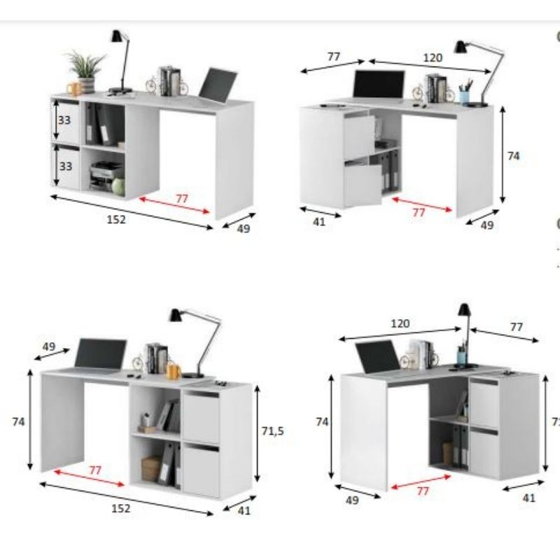 ADAPTA Mesa escritorio multiposición