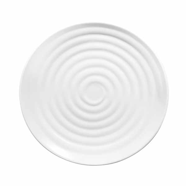 Plato trinche redondo espiral melamina GET 25cm 6 pzas. GET-ML-81-W
