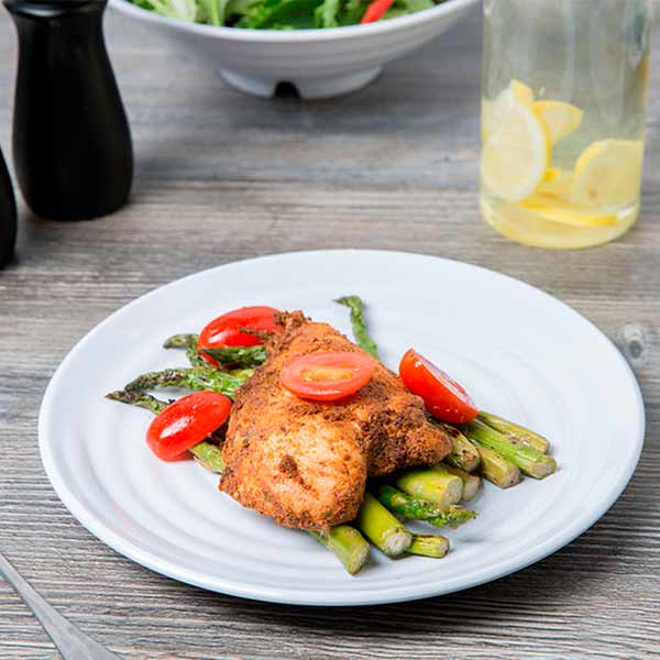 Plato trinche redondo espiral melamina GET 25cm 6 pzas. GET-ML-81-W