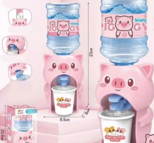 Mini Dispensador De Agua Kawaii Cerdito Puerquito Rosa Pig