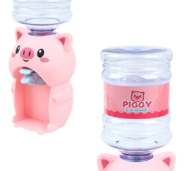 Mini Dispensador De Agua Kawaii Cerdito Puerquito Rosa Pig