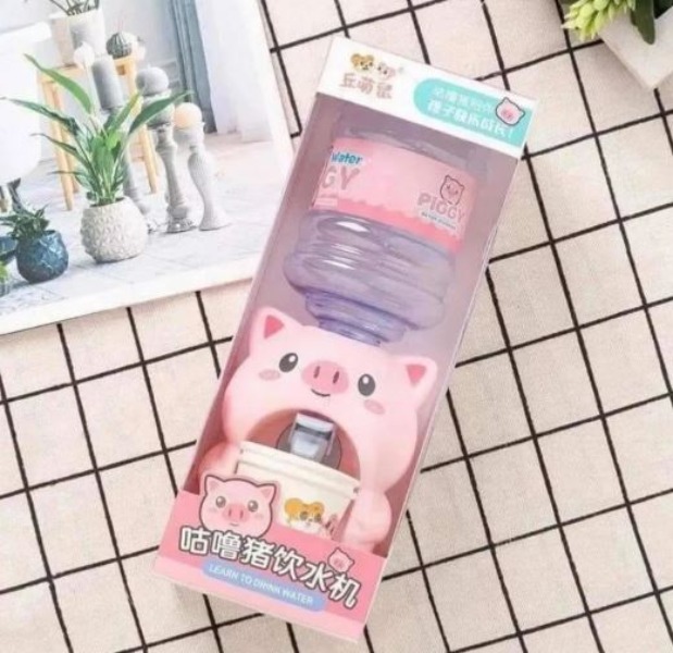 Mini Dispensador De Agua Kawaii Cerdito Puerquito Rosa Pig