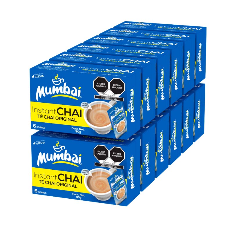 Pack 12 Cajas Té Chai Mumbai Original