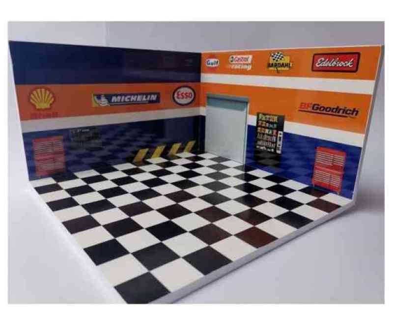 2 Dioramas, 2 Exhibidores Para Autos Hot Wheels A Escala