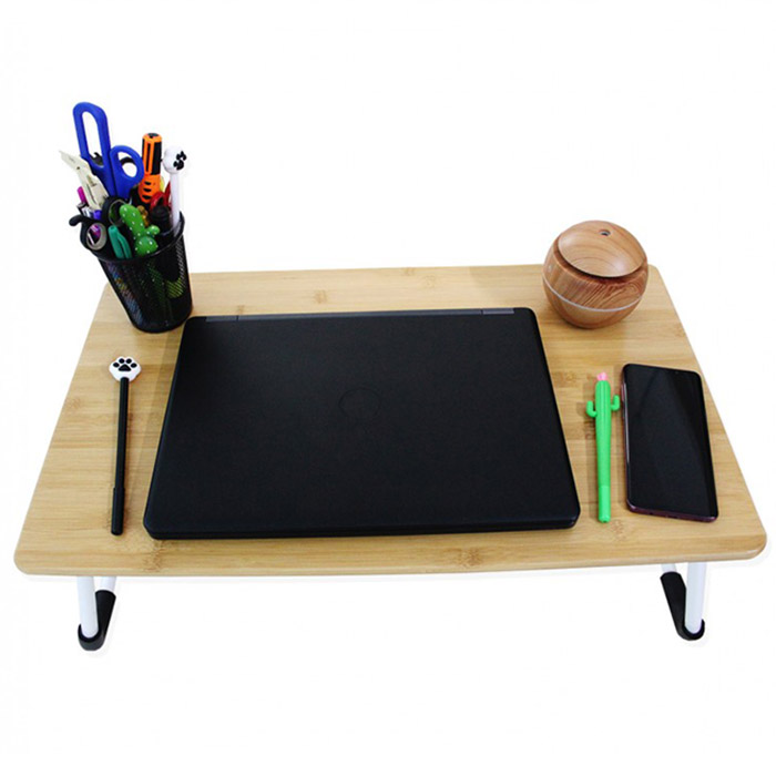 Mesa Soporte Para Laptop De Bambú Resistente Mesa Cama