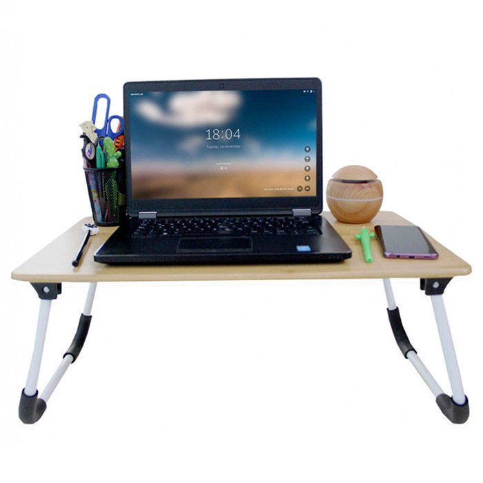 Mesa Soporte Para Laptop De Bambú Resistente Mesa Cama