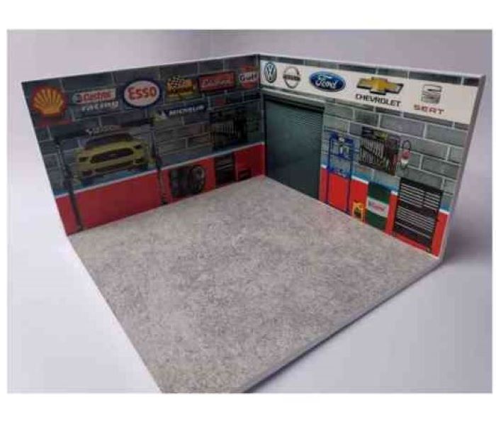 2 Dioramas, 2 Exhibidores Para Autos Hot Wheels A Escala