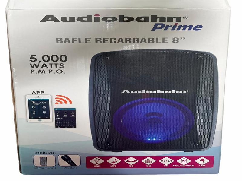 bocina amplificada 8 pg audiobahn recargable 