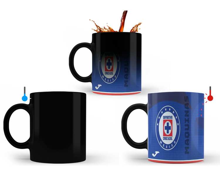 TAZA MAGICA CRUZ AZUL FONDO AZUL