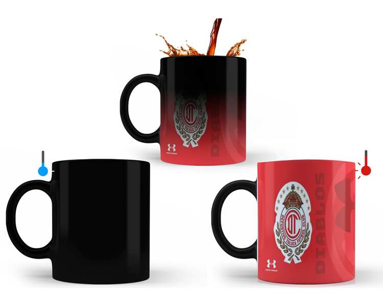 TAZA MAGICA FUTBOL TOLUCA FONDO ROJO