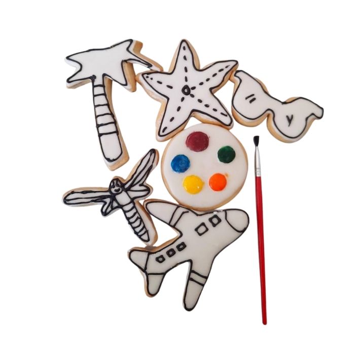 Acuarela kit de galletas temporada verano