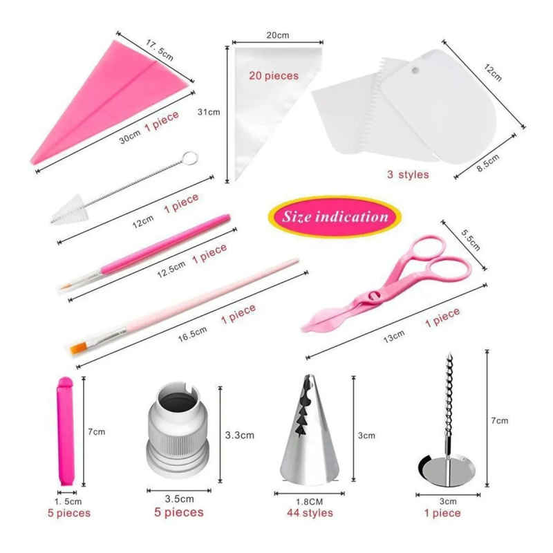 83 Pzas juego de duyas reposteria Duyas para Reposteria y Decoracion de Pastel o Fondant Kit Para Decorar Pasteles Kit De Boquillas Repostería