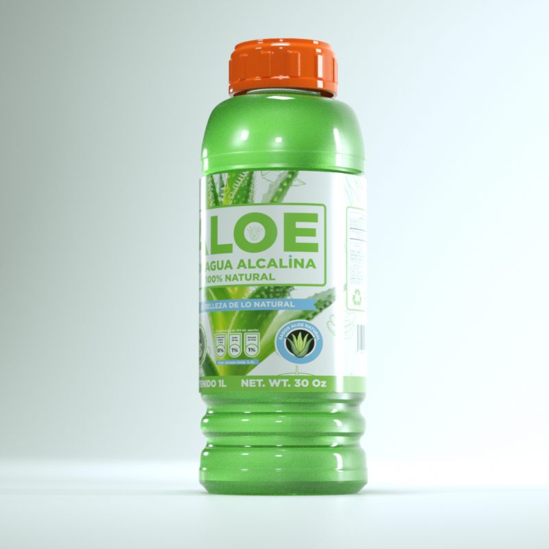 Aloe Vera con Agua alcalina 100% natural jugo de sabila 1 lt