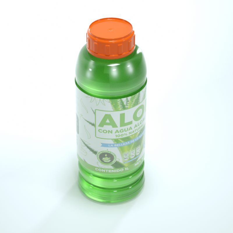 Aloe Vera con Agua alcalina 100% natural jugo de sabila 1 lt
