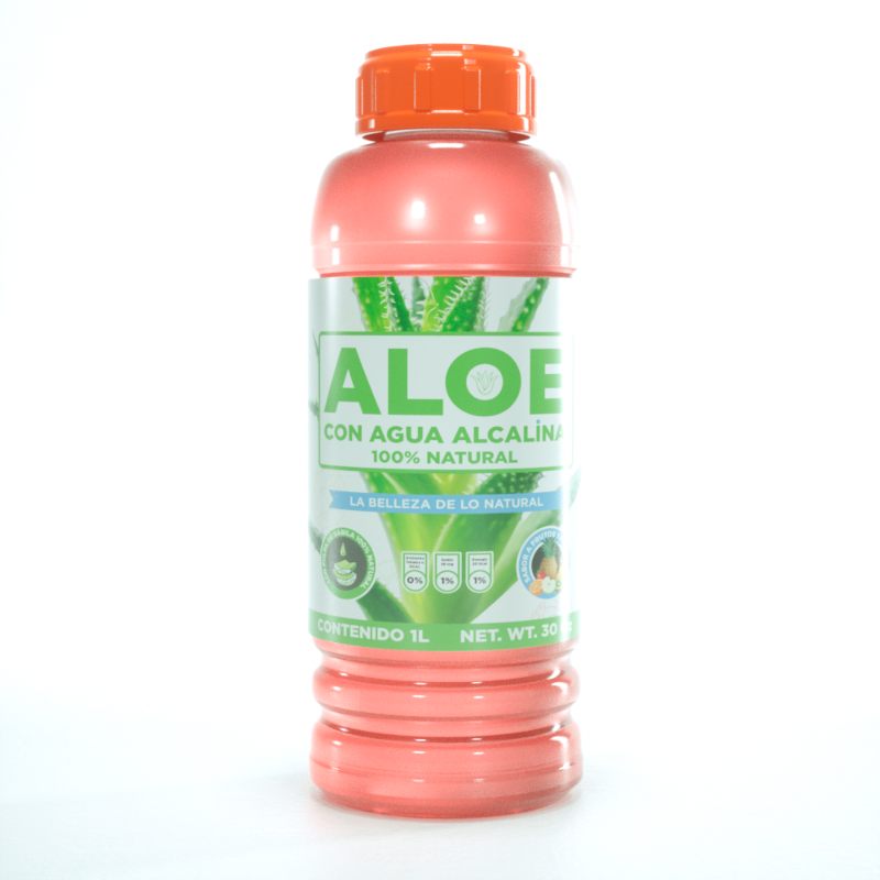 Aloe Vera con Agua alcalina 100% natural jugo de sabila 1 lt