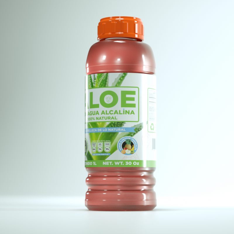 Aloe Vera con Agua alcalina 100% natural jugo de sabila 1 lt