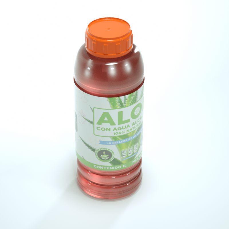 Aloe Vera con Agua alcalina 100% natural jugo de sabila 1 lt