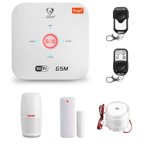 Kit Alarma Wifi Gsm Seguridad Casa Vecinal Sistema Sensores Defensa Alerta Control App Google Alexa Celular Negocio